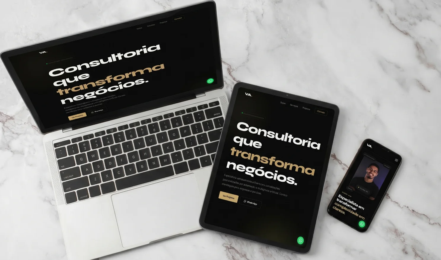 Portfólio profissional Vinicius Andrade — Consultor financeiro
